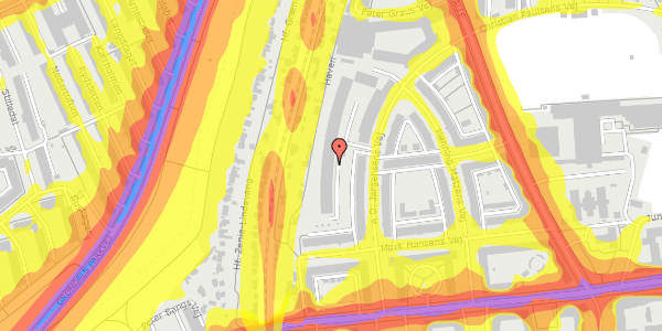 Trafikstøjkort på A.D. Jørgensens Vej 35, st. , 2000 Frederiksberg