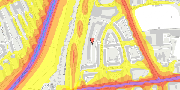 Trafikstøjkort på A.D. Jørgensens Vej 37, st. , 2000 Frederiksberg