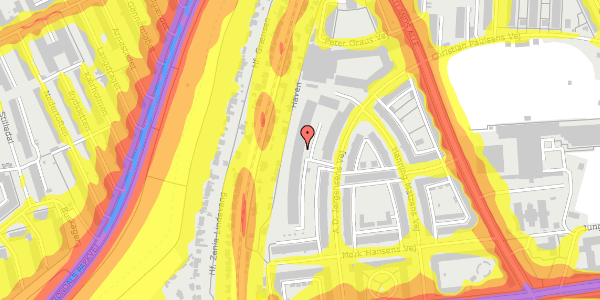 Trafikstøjkort på A.D. Jørgensens Vej 51, 1. , 2000 Frederiksberg