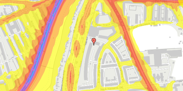 Trafikstøjkort på A.D. Jørgensens Vej 67, st. , 2000 Frederiksberg