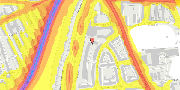 Trafikstøjkort på A.D. Jørgensens Vej 67, 3. , 2000 Frederiksberg