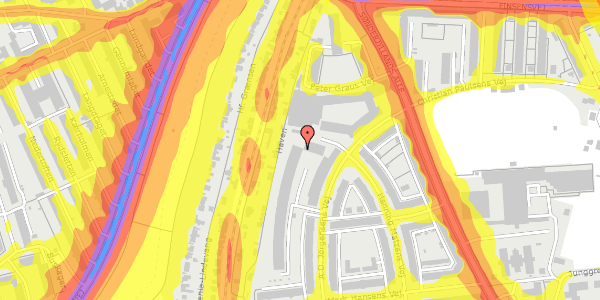 Trafikstøjkort på A.D. Jørgensens Vej 69, st. th, 2000 Frederiksberg