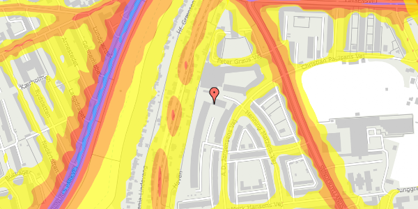 Trafikstøjkort på A.D. Jørgensens Vej 69, 1. th, 2000 Frederiksberg