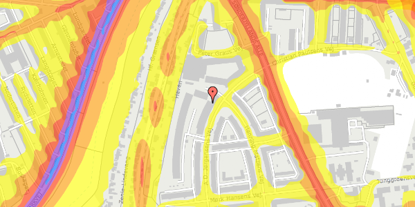 Trafikstøjkort på A.D. Jørgensens Vej 75, 1. 2, 2000 Frederiksberg