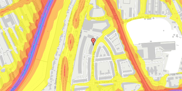 Trafikstøjkort på A.D. Jørgensens Vej 79, 3. th, 2000 Frederiksberg