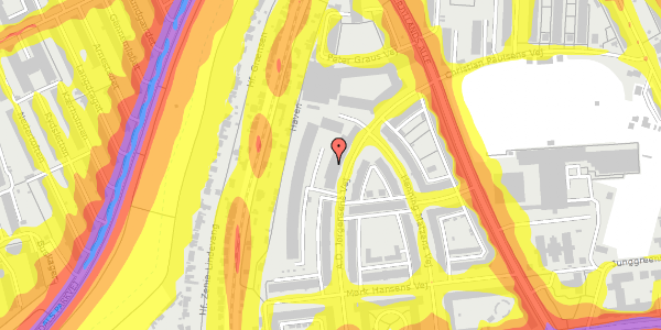 Trafikstøjkort på A.D. Jørgensens Vej 81, st. th, 2000 Frederiksberg