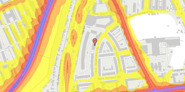 Trafikstøjkort på A.D. Jørgensens Vej 83, st. th, 2000 Frederiksberg