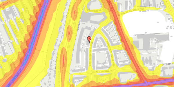 Trafikstøjkort på A.D. Jørgensens Vej 85, st. , 2000 Frederiksberg