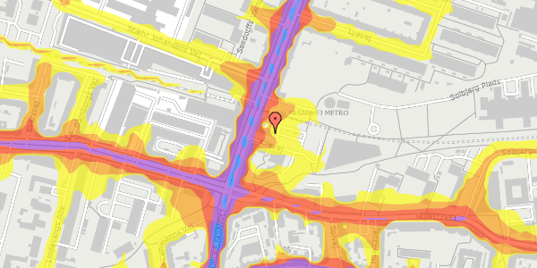 Trafikstøjkort på Kilevej 3, 3. th, 2000 Frederiksberg