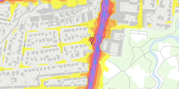 Trafikstøjkort på Kongensvej 3, 2000 Frederiksberg