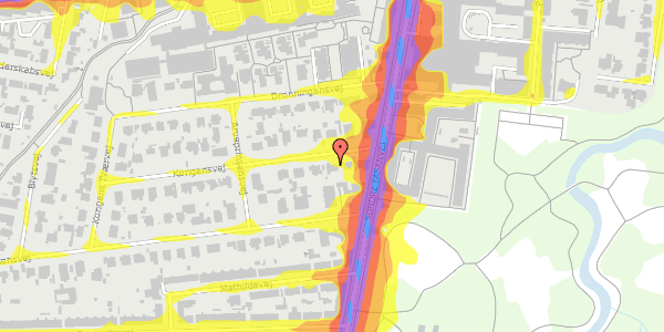 Trafikstøjkort på Kongensvej 5, 2000 Frederiksberg