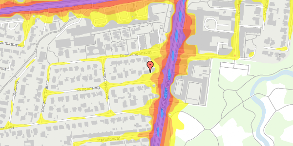 Trafikstøjkort på Kongensvej 6, 2000 Frederiksberg