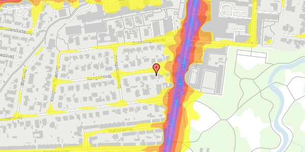 Trafikstøjkort på Kongensvej 7, 2000 Frederiksberg