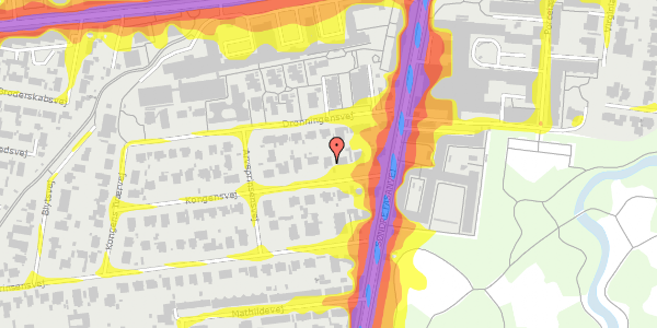 Trafikstøjkort på Kongensvej 8, 2000 Frederiksberg