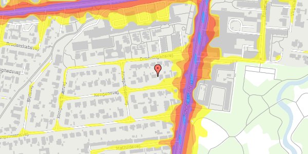 Trafikstøjkort på Kongensvej 10, 2000 Frederiksberg