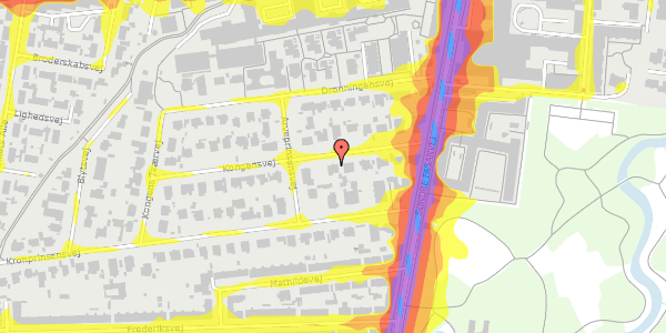 Trafikstøjkort på Kongensvej 11, st. , 2000 Frederiksberg