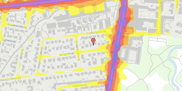 Trafikstøjkort på Kongensvej 12, st. , 2000 Frederiksberg