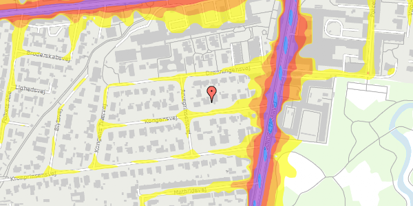 Trafikstøjkort på Kongensvej 14, st. , 2000 Frederiksberg