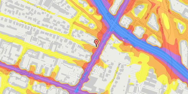 Trafikstøjkort på Kong Georgs Vej 2, 5. th, 2000 Frederiksberg