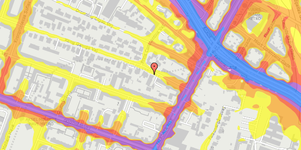 Trafikstøjkort på Kong Georgs Vej 5A, 1. , 2000 Frederiksberg