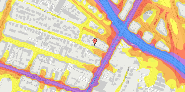 Trafikstøjkort på Kong Georgs Vej 6A, 1. th, 2000 Frederiksberg