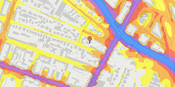 Trafikstøjkort på Kong Georgs Vej 8, st. , 2000 Frederiksberg