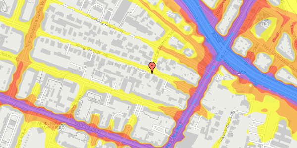 Trafikstøjkort på Kong Georgs Vej 9, st. , 2000 Frederiksberg