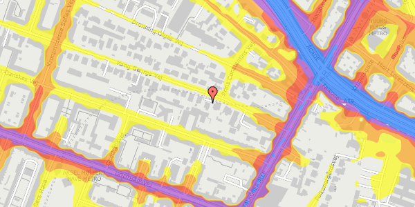 Trafikstøjkort på Kong Georgs Vej 11, kl. , 2000 Frederiksberg