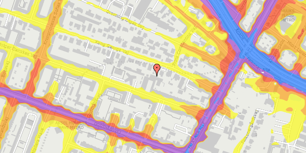 Trafikstøjkort på Kong Georgs Vej 13B, 2000 Frederiksberg