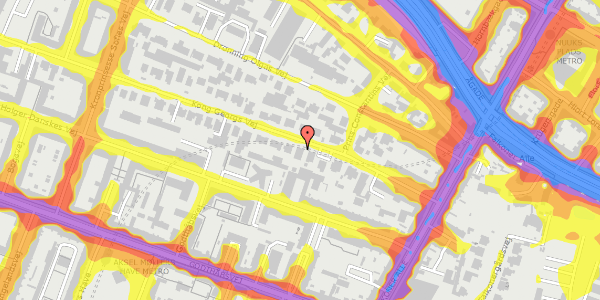 Trafikstøjkort på Kong Georgs Vej 15, st. , 2000 Frederiksberg