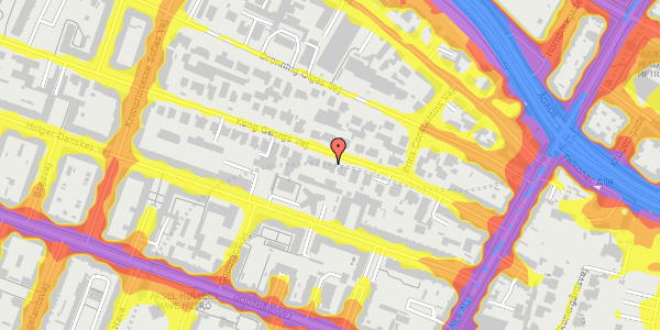 Trafikstøjkort på Kong Georgs Vej 19, 1. , 2000 Frederiksberg