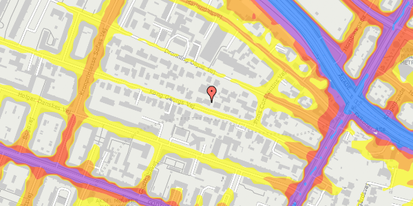 Trafikstøjkort på Kong Georgs Vej 20, st. , 2000 Frederiksberg