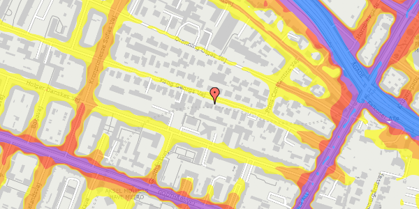 Trafikstøjkort på Kong Georgs Vej 21, 2000 Frederiksberg