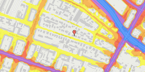 Trafikstøjkort på Kong Georgs Vej 22, 2000 Frederiksberg