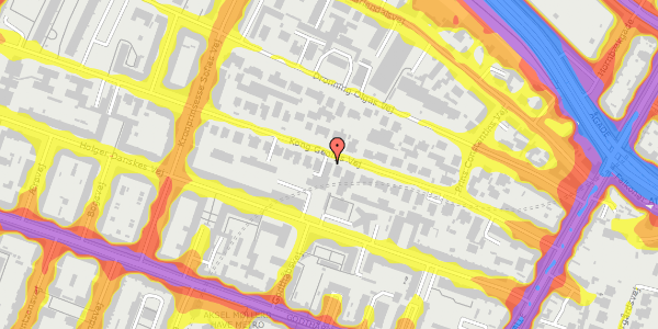 Trafikstøjkort på Kong Georgs Vej 27, 1. , 2000 Frederiksberg