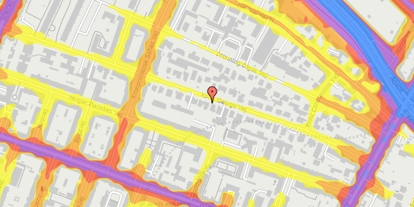 Trafikstøjkort på Kong Georgs Vej 33, 2000 Frederiksberg