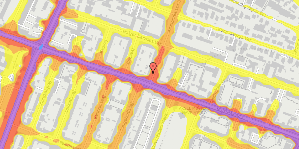 Trafikstøjkort på Kronprinsesse Sofies Vej 1, 1. th, 2000 Frederiksberg