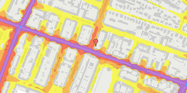 Trafikstøjkort på Kronprinsesse Sofies Vej 2, 2. tv, 2000 Frederiksberg