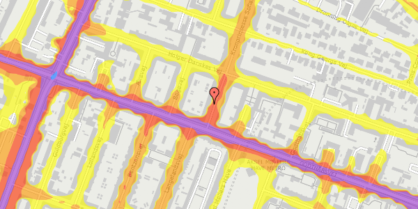 Trafikstøjkort på Kronprinsesse Sofies Vej 3, 1. th, 2000 Frederiksberg