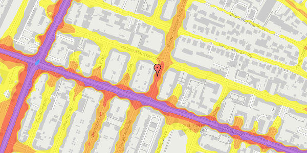 Trafikstøjkort på Kronprinsesse Sofies Vej 5, 2. th, 2000 Frederiksberg