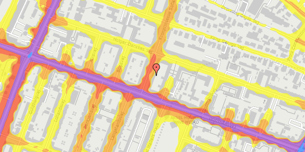 Trafikstøjkort på Kronprinsesse Sofies Vej 6, 1. th, 2000 Frederiksberg