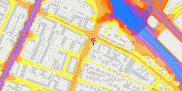 Trafikstøjkort på Kronprinsesse Sofies Vej 22, st. 3, 2000 Frederiksberg