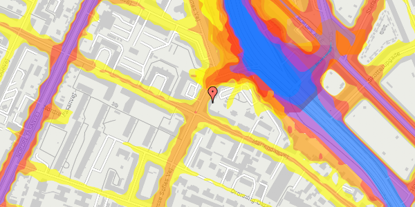 Trafikstøjkort på Kronprinsesse Sofies Vej 28, 2. th, 2000 Frederiksberg