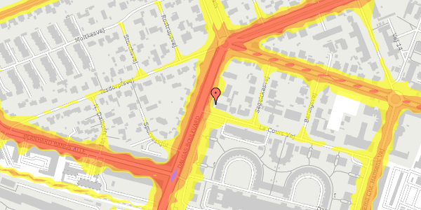 Trafikstøjkort på La Cours Vej 20, 1. , 2000 Frederiksberg