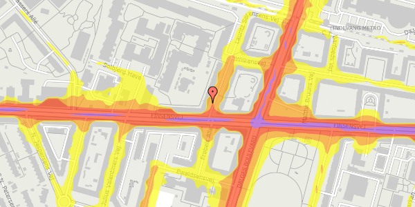 Trafikstøjkort på Lauritz Sørensens Vej 3, 3. 1, 2000 Frederiksberg