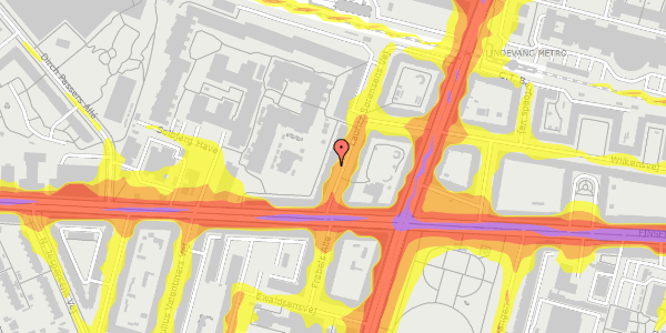 Trafikstøjkort på Lauritz Sørensens Vej 7, 5. 3, 2000 Frederiksberg