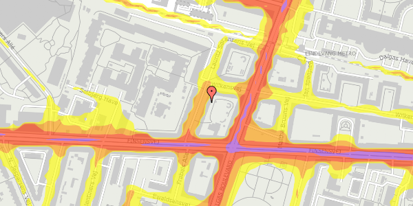 Trafikstøjkort på Lauritz Sørensens Vej 10, 1. th, 2000 Frederiksberg