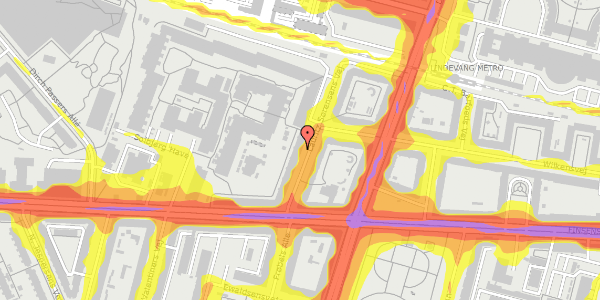 Trafikstøjkort på Lauritz Sørensens Vej 11, 1. 2, 2000 Frederiksberg