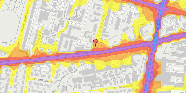 Trafikstøjkort på Lindevangs Alle 1, st. th, 2000 Frederiksberg