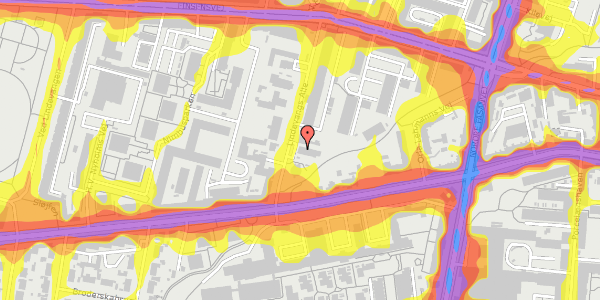 Trafikstøjkort på Lindevangs Alle 4, 2000 Frederiksberg